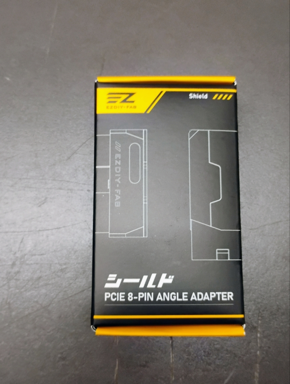 PCIE 8-Pin Angle Adapter - Black/Yellow